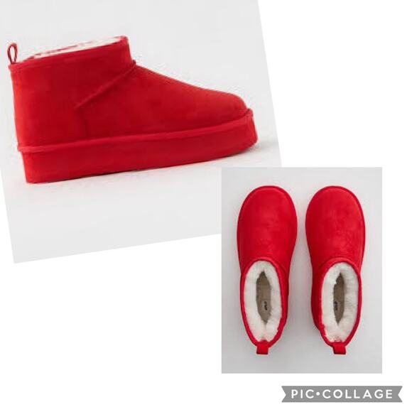 AERIE FAUX SUEDE CLASSIC PLATFORM ANKLE BOOTS SIZE 10 - Picture 1 of 9